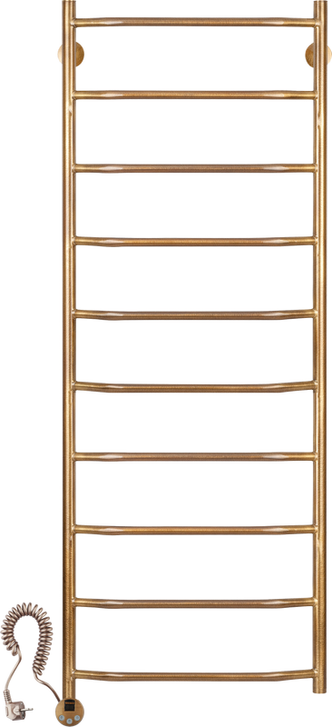 Полотенцесушитель электрический Secado Агата 1 105x55 см, подключение слева, бронза, лесенка, латунь