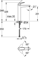 Смеситель для раковины Grohe Eurodisc Cosmopolitan 23432000 Смеситель для раковины Grohe Eurodisc Cosmopolitan 23432000