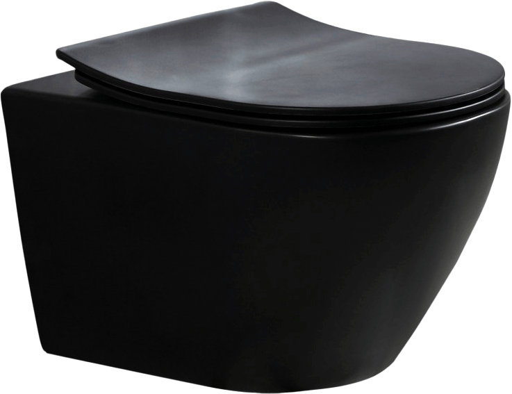 Комплект Унитаз подвесной Esbano Amapola ESUPAMAPBM матовый черный + Инсталляция Fram + Кнопка ESINPRK12GW