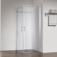 Душевой уголок Veconi Rovigo RV-50CH 110х80 см, профиль хром, стекло прозрачное