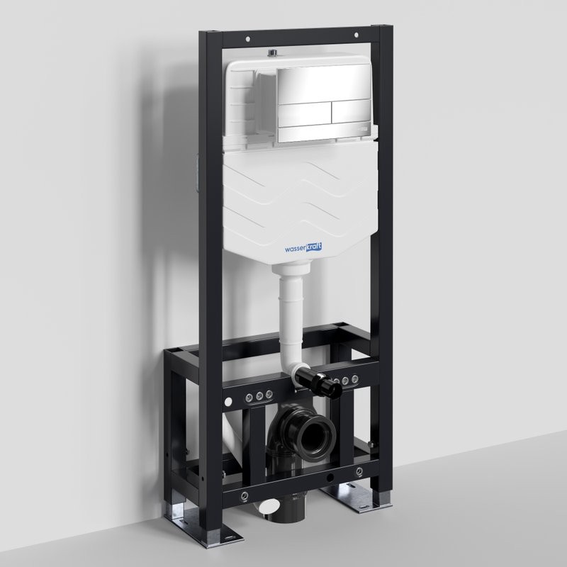 Система инсталляции для унитазов Wasserkraft Dill 61TLT.010.ME.CH04 с кнопкой смыва хром