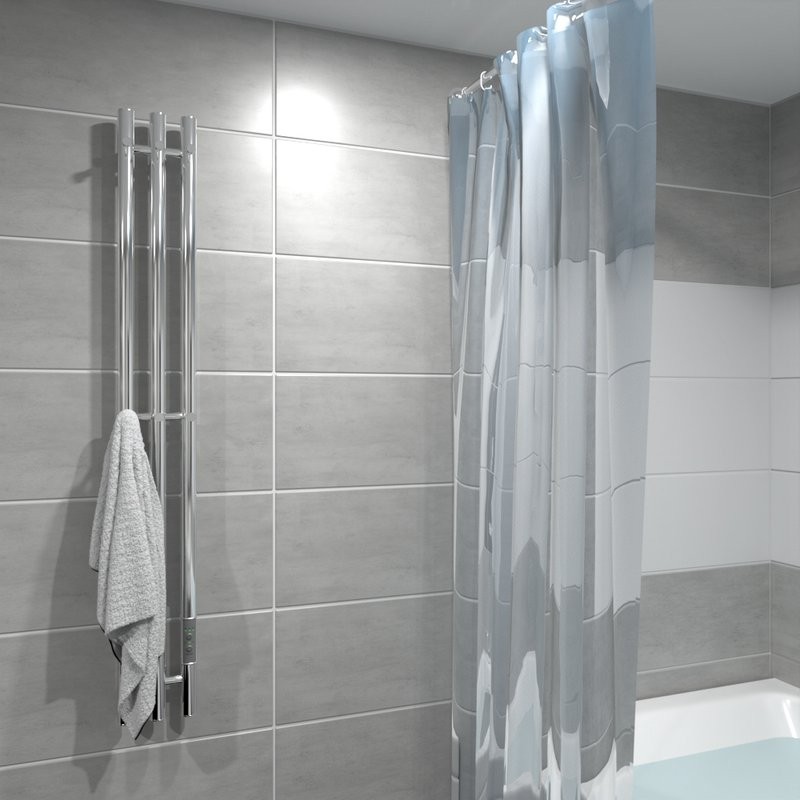 Полотенцесушитель электрический Маргроид Inaro 120х15, с крючками, хром