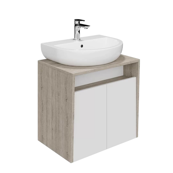 Тумба с раковиной KERAMA MARAZZI Pro 50 подвесная, матовая белая