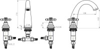 Смеситель для раковины Boheme Royal Cristal 297