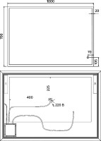Мебель для ванной комнаты IDDIS Oxford 100 напольная, синяя, раковина 0131000i28