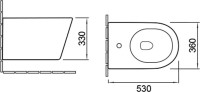 Биде подвесное Vincea Piatti VB1-11G1B золотое, черное