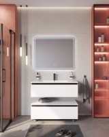 Мебель для ванной комнаты Cezares Slider 100 подвесная, 2 ящика, белая