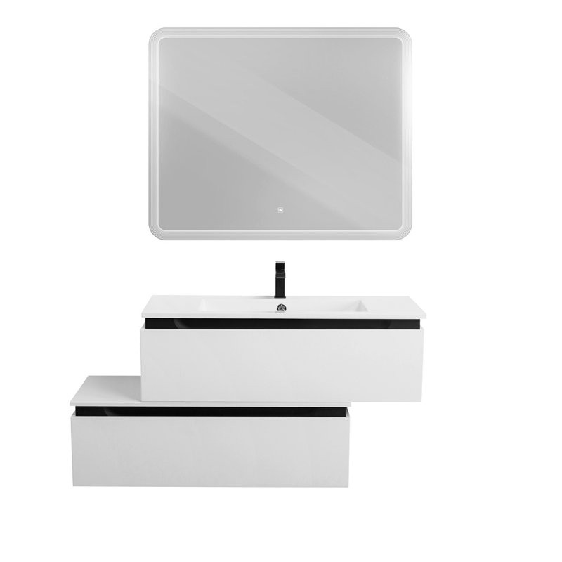 Мебель для ванной комнаты Cezares Slider 100 подвесная, 2 ящика, белая