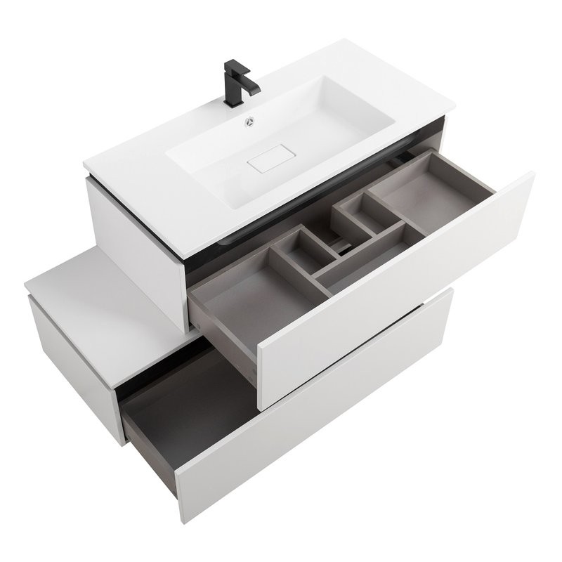 Мебель для ванной комнаты Cezares Slider 100 подвесная, 2 ящика, белая