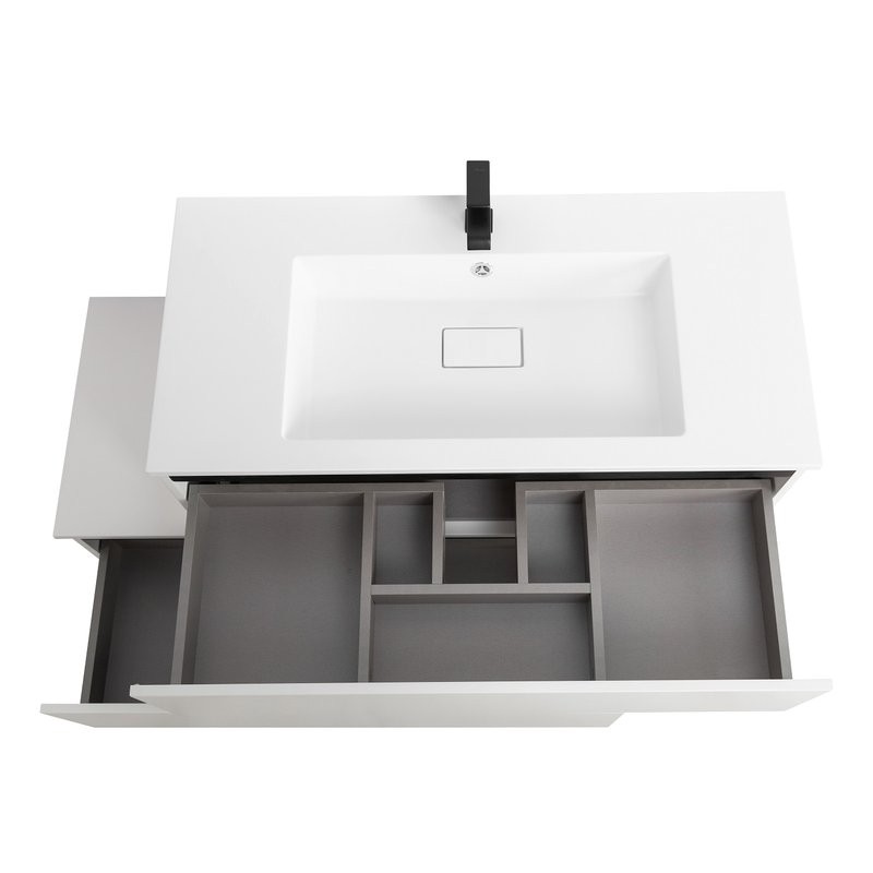 Мебель для ванной комнаты Cezares Slider 100 подвесная, 2 ящика, белая