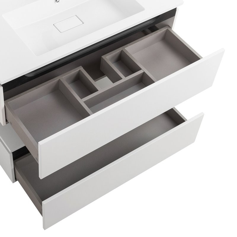 Мебель для ванной комнаты Cezares Slider 100 подвесная, 2 ящика, белая