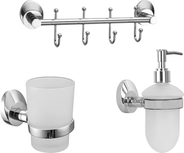 Набор Дозатор Fixsen Europa FX-21812 + Стакан FX-21806 + Крючок FX-21805-4