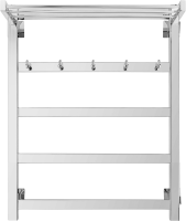 Полотенцесушитель электрический Secado Корсико 1 КСП R 65x55 см, подключение справа, хром, лесенка, с полкой