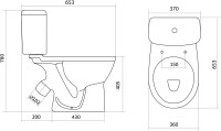 Унитаз-компакт напольный Santek Бореаль 1WH301704 косой выпуск