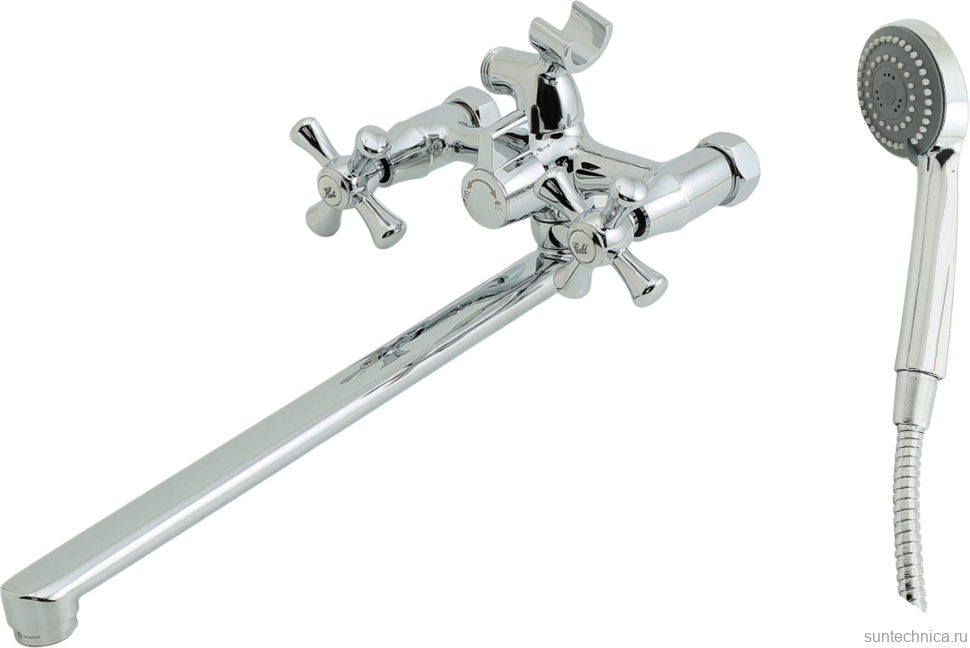 Смеситель с длинным изливом для ванны Orange Classic M71-211cr хром