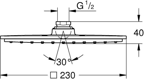 Верхний душ Grohe Rainshower Allure 230 27479000
