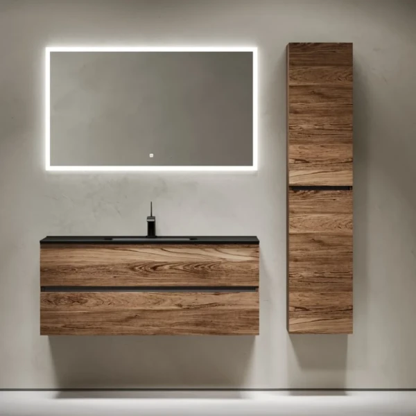 Мебель для ванной комнаты Sancos Urban 120 дуб чарльстон, черная раковина CN7006MB