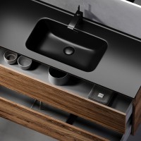Мебель для ванной комнаты Sancos Urban 120 дуб чарльстон, черная раковина CN7006MB