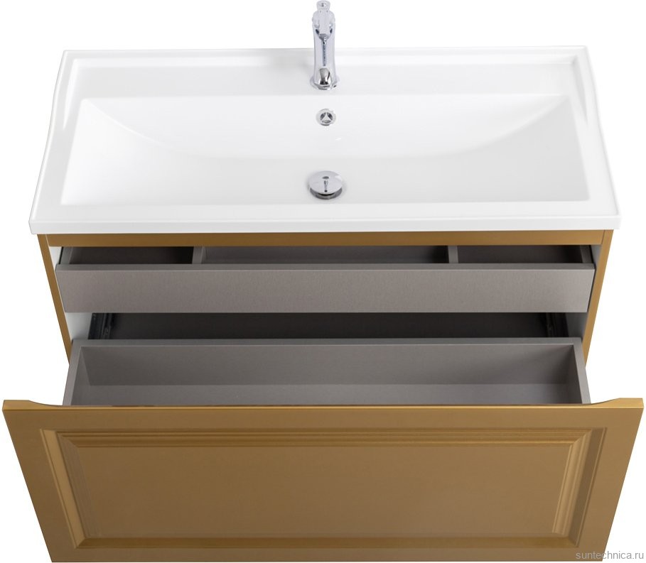 Мебель для ванной комнаты Cezares Giubileo 100 1 внутренний ящик, брашированное золото