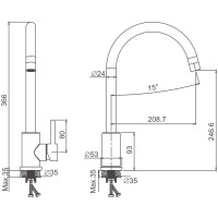Смеситель для кухни BELZ B810 B70810-5 золото