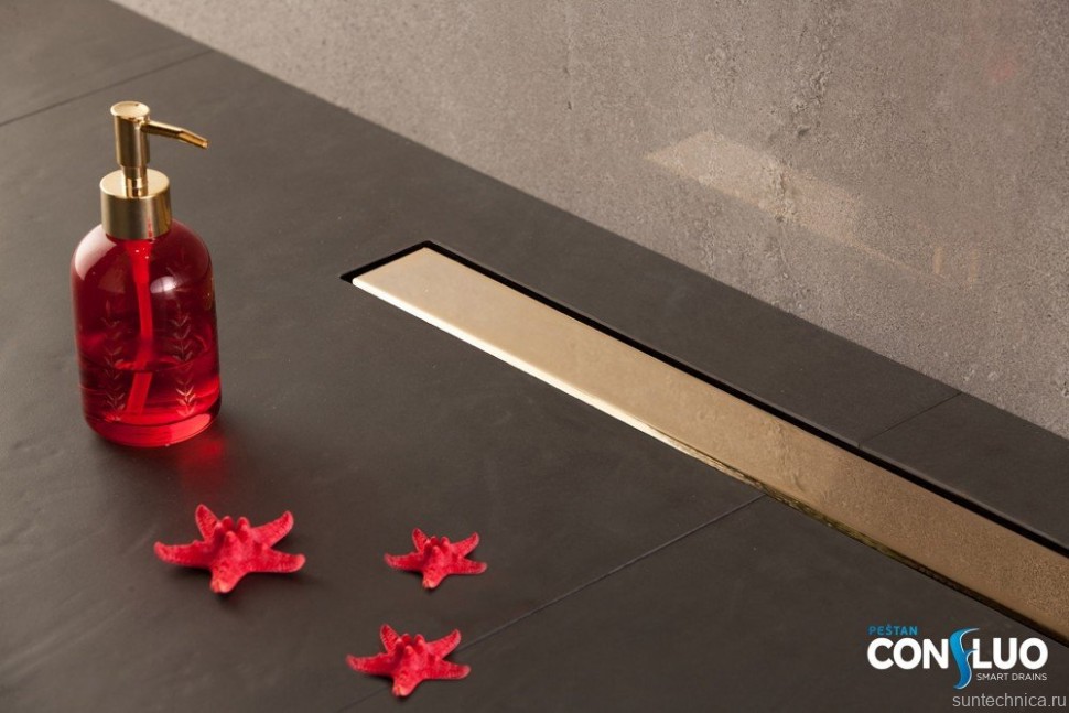 Душевой трап (лоток) Pestan Confluo Frameless Line 750 gold