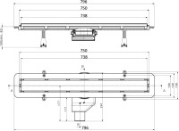 Душевой трап (лоток) Pestan Confluo Frameless Line 750 gold