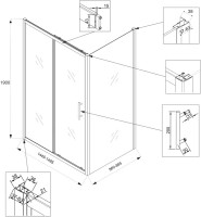 Душевой уголок Veconi Rovigo RV-072B 150x90