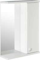 Зеркало Mixline Норд 55 подвесное, белое, правое