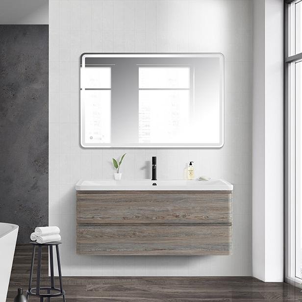 Тумба с раковиной BelBagno Albano 120 подвесная, pino scania, белая глянцевая раковина