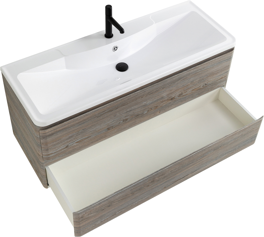 Тумба с раковиной BelBagno Albano 120 подвесная, pino scania, белая глянцевая раковина