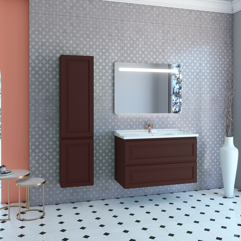 Тумба с раковиной Caprigo Wales Смальти 100 шоколад