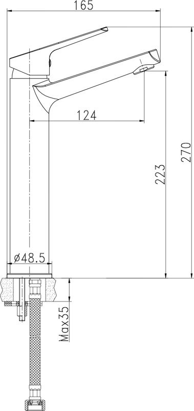 Смеситель для раковины Cersanit Flavis 63038 хром