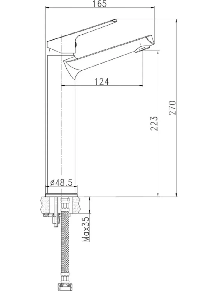 Смеситель для раковины Cersanit Flavis 63038 хром