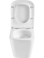 Унитаз подвесной Lemark Florex 9614001 безободковый, с микролифтом, белый глянец