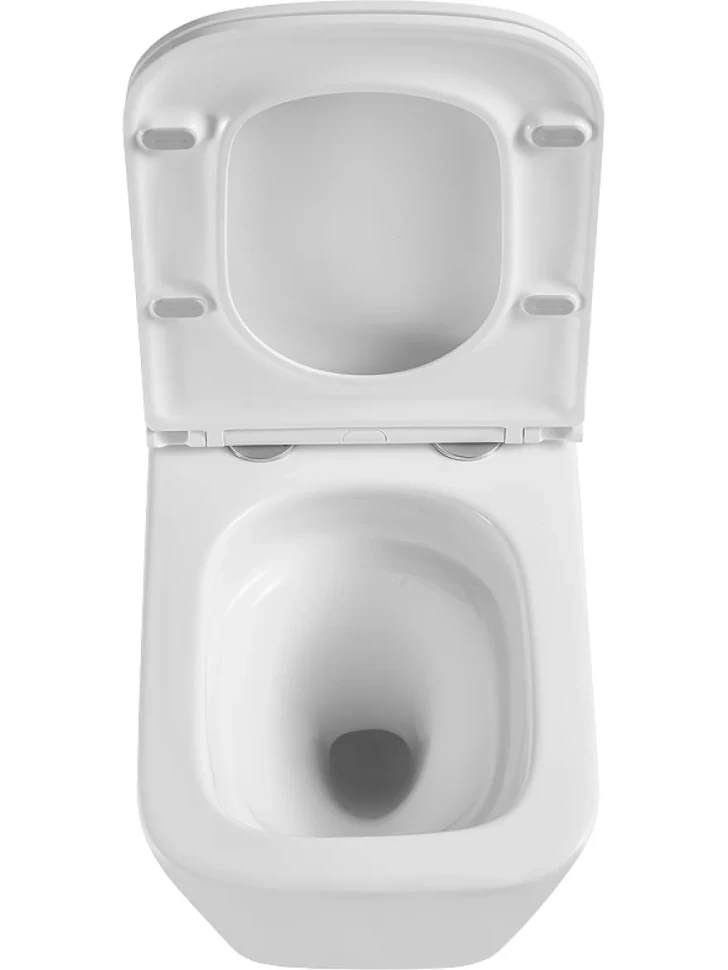 Унитаз подвесной Lemark Florex 9614001 безободковый, с микролифтом, белый глянец