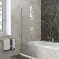 Шторка на ванну Veconi Palau PL79-70-01-C4 70 см, профиль хром