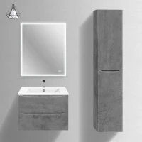 Мебель для ванной комнаты Vincea Mia Slim 70, 2 ящика, бетон