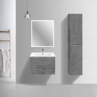Мебель для ванной комнаты Vincea Mia Slim 70, 2 ящика, бетон