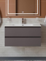 Тумба под раковину без столешницы BelBagno Kraft 80 подвесная, матовая темно-серая