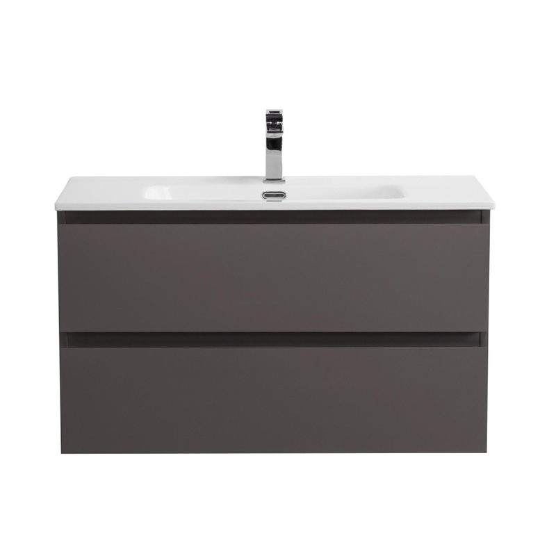 Тумба под раковину без столешницы BelBagno Kraft 80 подвесная, матовая темно-серая