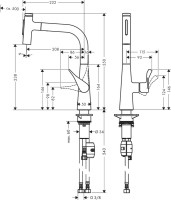 Смеситель для кухни Hansgrohe Metris Select M71 Metris Select M71 73822000 хром