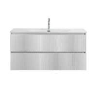 Тумба с раковиной BelBagno Uno 120 подвесная, 2 ящика, bianco opaco