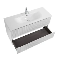 Тумба с раковиной BelBagno Uno 120 подвесная, 2 ящика, bianco opaco