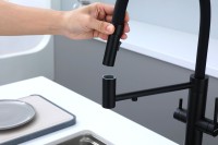 Смеситель для кухни Paulmark Nexus Ne213999-AN с гибким изливом, антрацит