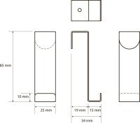 Крючок Bemeta Dark 101106150 черный