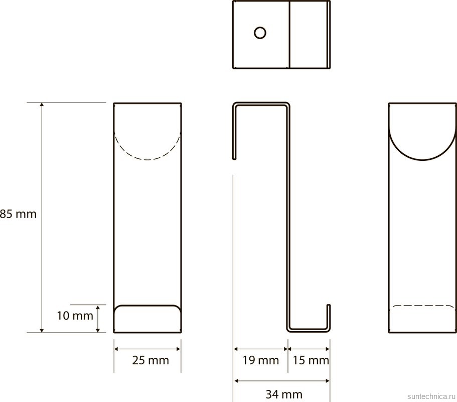 Крючок Bemeta Dark 101106150 черный