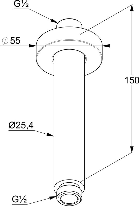 Кронштейн для верхнего душа Kludi A-QA 6651505-00 хром