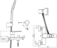 Смеситель для ванны с душем Rossinka RS46 -30