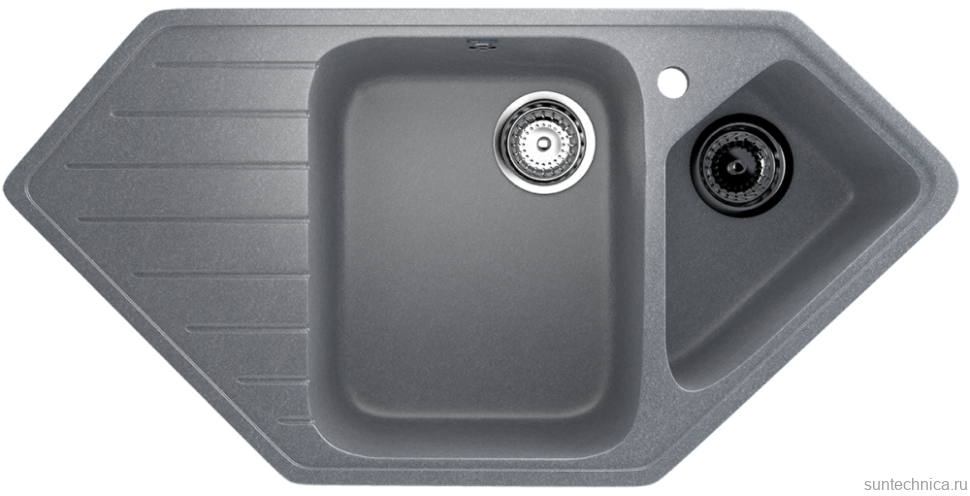 Мойка кухонная Ulgran U-409 -342 графитовая