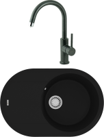 Комплект Мойка Lemark Lacha 760 9910055 антрацит + Смеситель Comfort LM3073PAN антрацит
